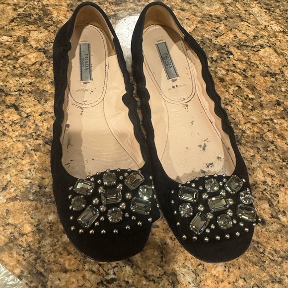 Prada ballet flat shoes Sz 39 USA Sz 9 - Picture 8 of 11